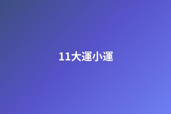 11大運小運