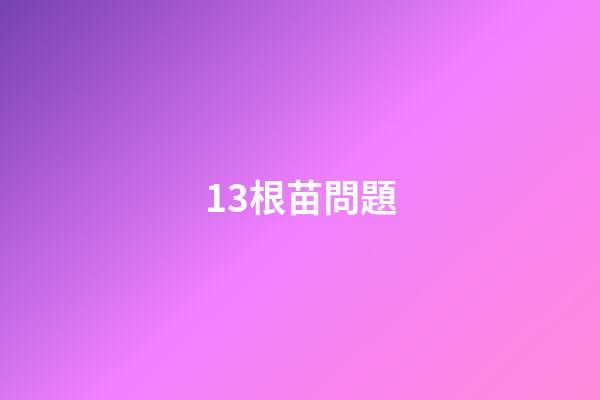13.根苗問題