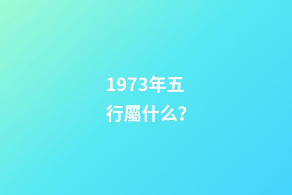 1973年五行屬什么？