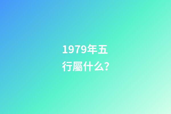 1979年五行屬什么？