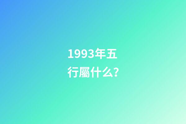 1993年五行屬什么？
