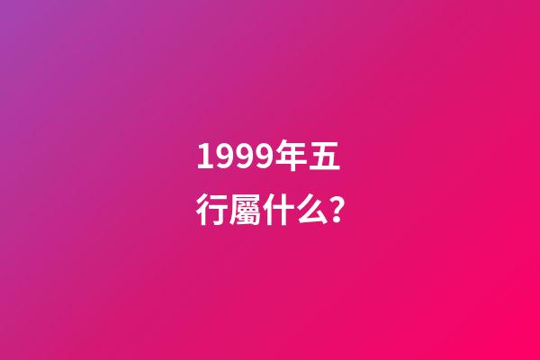 1999年五行屬什么？