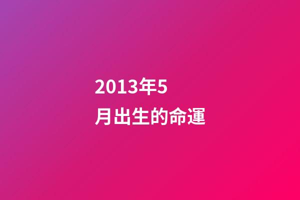 2013年5月出生的命運(5月出生的人會有什么樣的性格？這些愛豆來告訴你!)-第1張-觀點-玄機派