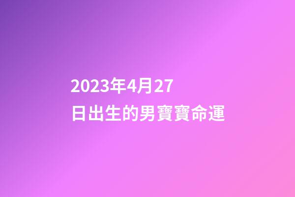 2023年4月27日出生的男寶寶命運