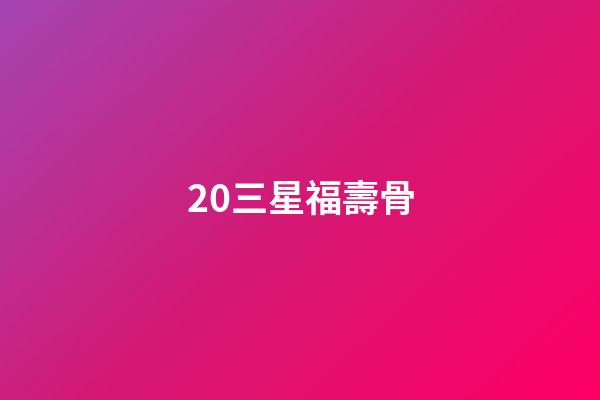 20.三星福壽骨