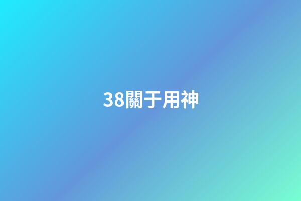 38.關于用神