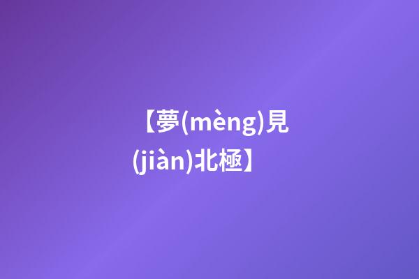 【夢(mèng)見(jiàn)北極】