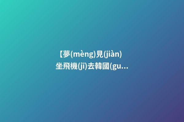 【夢(mèng)見(jiàn)坐飛機(jī)去韓國(guó)】