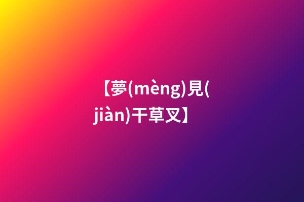 【夢(mèng)見(jiàn)干草叉】