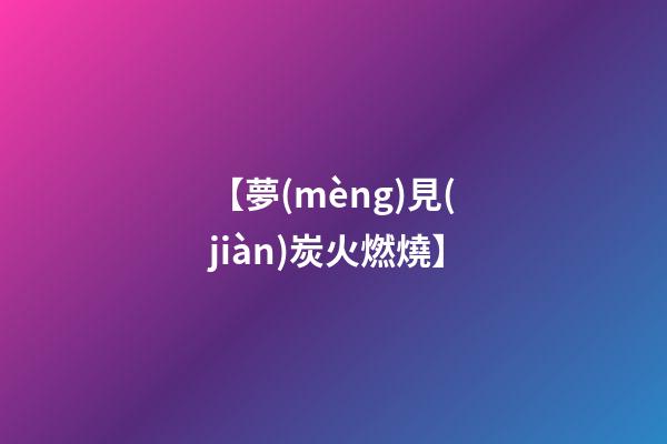 【夢(mèng)見(jiàn)炭火燃燒】