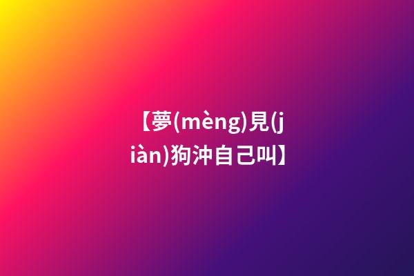 【夢(mèng)見(jiàn)狗沖自己叫】