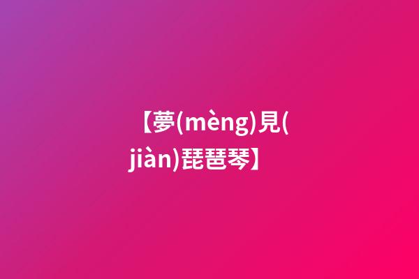 【夢(mèng)見(jiàn)琵琶琴】