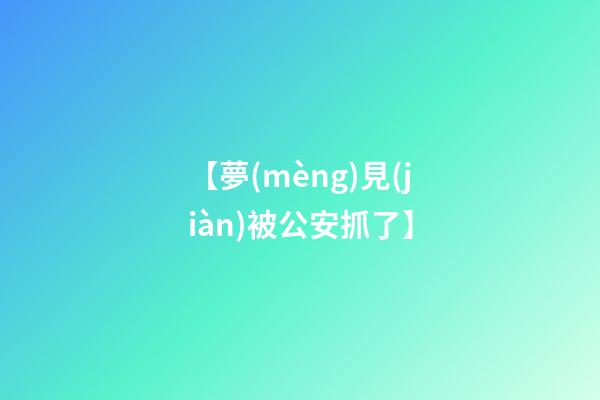 【夢(mèng)見(jiàn)被公安抓了】
