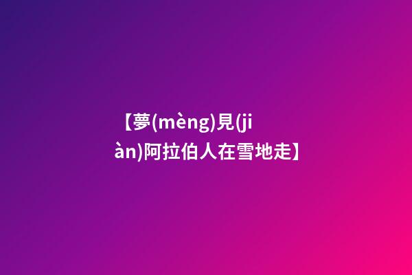 【夢(mèng)見(jiàn)阿拉伯人在雪地走】