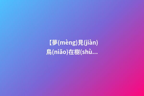 【夢(mèng)見(jiàn)鳥(niǎo)在樹(shù)上】