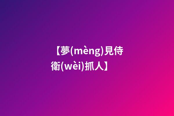 【夢(mèng)見侍衛(wèi)抓人】