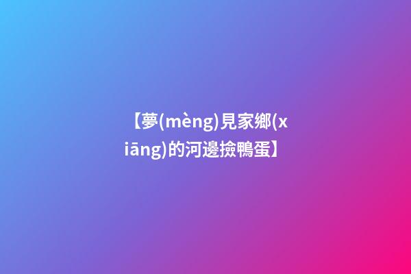 【夢(mèng)見家鄉(xiāng)的河邊撿鴨蛋】