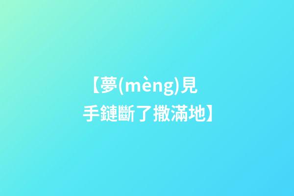 【夢(mèng)見手鏈斷了撒滿地】