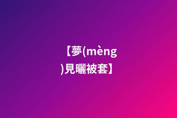 【夢(mèng)見曬被套】