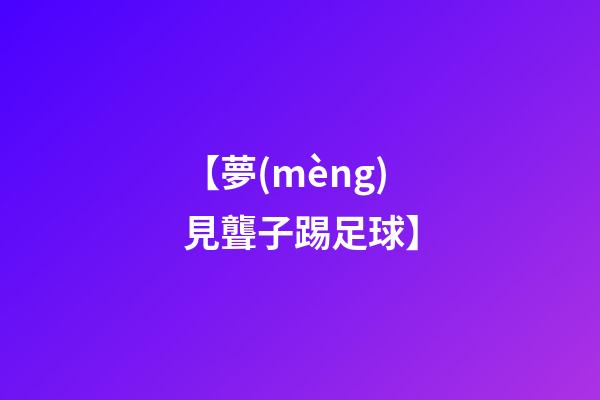 【夢(mèng)見聾子踢足球】