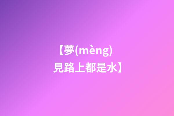 【夢(mèng)見路上都是水】