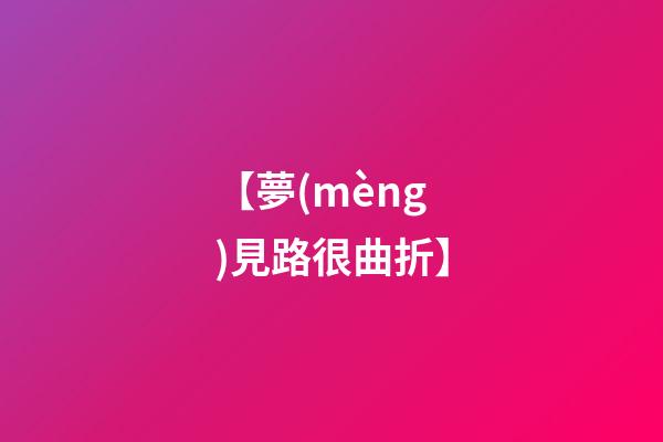 【夢(mèng)見路很曲折】