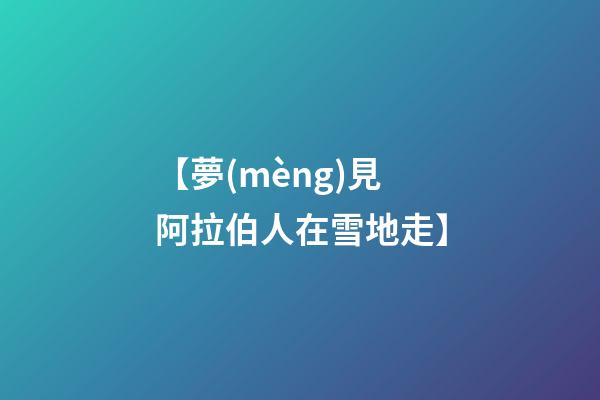 【夢(mèng)見阿拉伯人在雪地走】