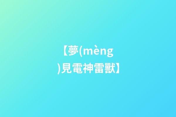 【夢(mèng)見電神雷獸】
