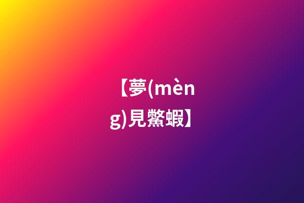 【夢(mèng)見鱉蝦】