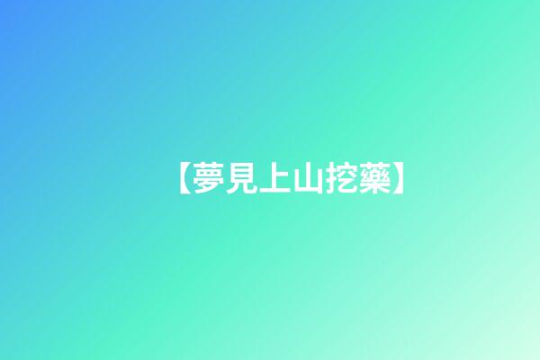 【夢見上山挖藥】