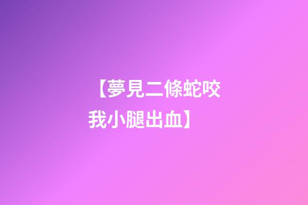 【夢見二條蛇咬我小腿出血】