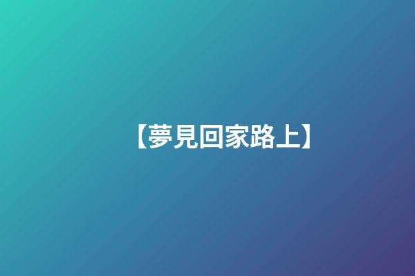 【夢見回家路上】