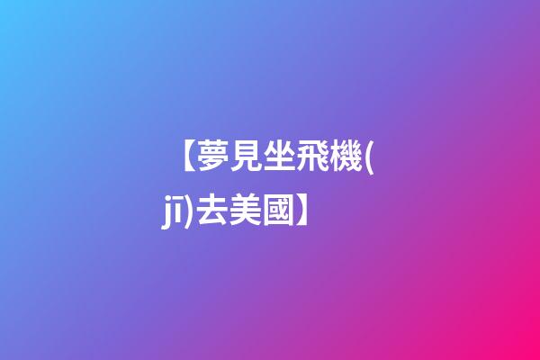 【夢見坐飛機(jī)去美國】