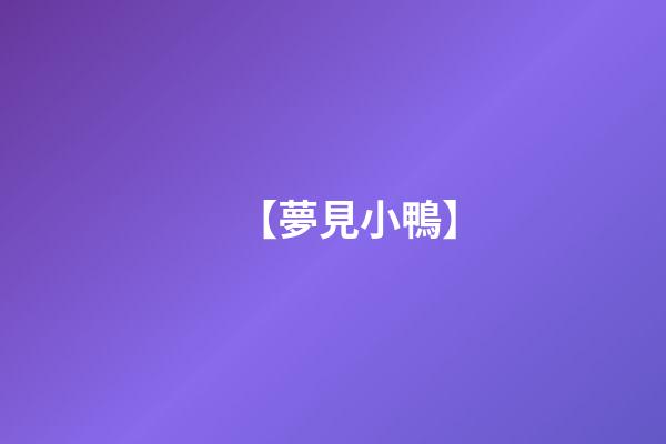 【夢見小鴨】