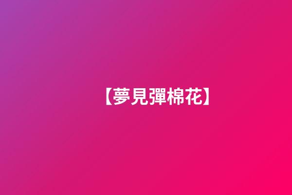 【夢見彈棉花】