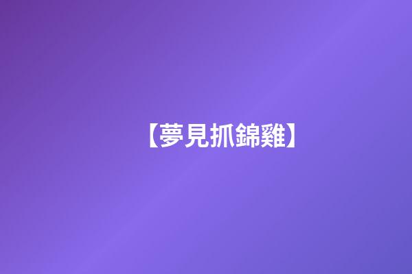 【夢見抓錦雞】