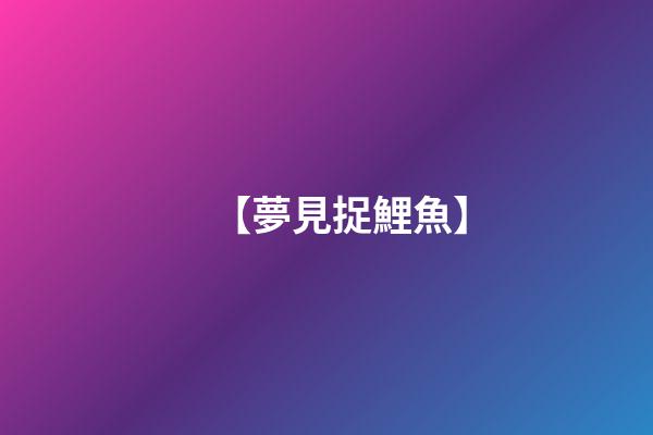 【夢見捉鯉魚】