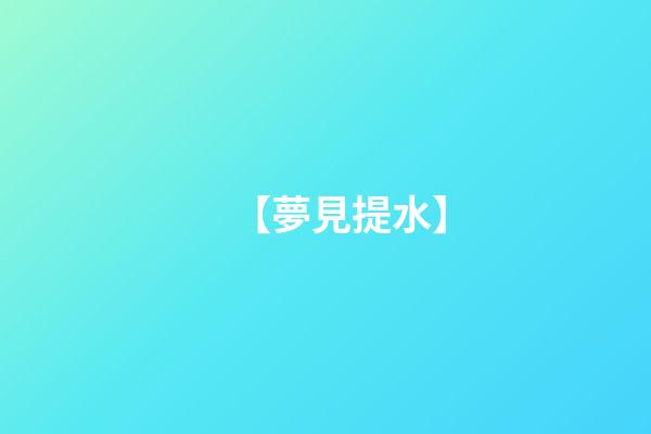 【夢見提水】