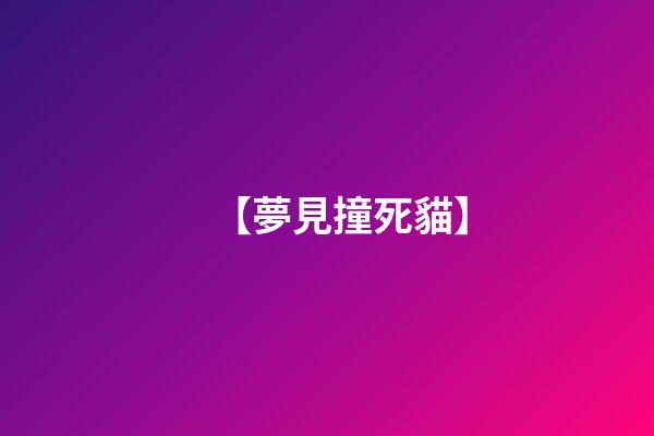【夢見撞死貓】