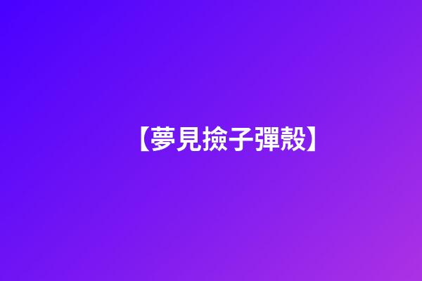 【夢見撿子彈殼】