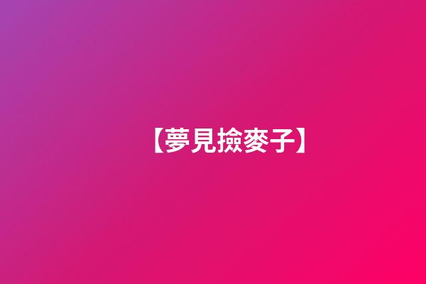 【夢見撿麥子】