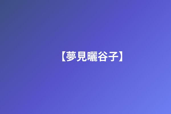 【夢見曬谷子】