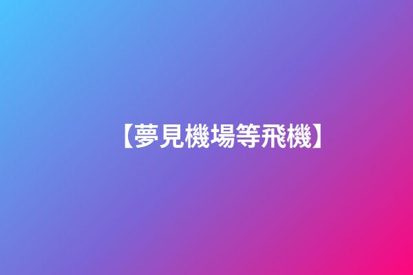 【夢見機場等飛機】