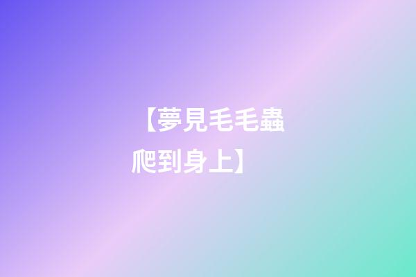 【夢見毛毛蟲爬到身上】