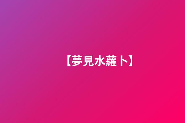 【夢見水蘿卜】