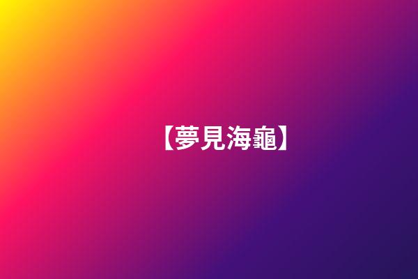 【夢見海龜】