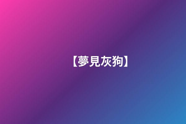 【夢見灰狗】