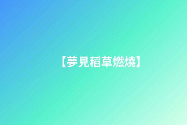 【夢見稻草燃燒】