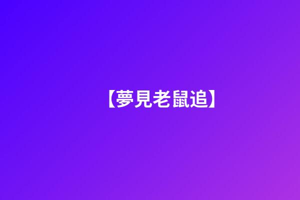 【夢見老鼠追】