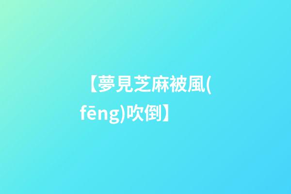 【夢見芝麻被風(fēng)吹倒】